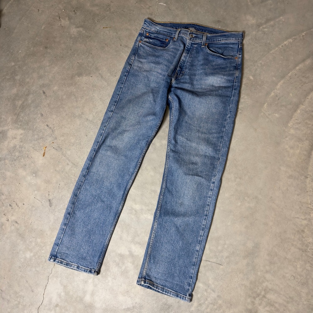 Levis 502 Regular Taper Jeans Mens W34 L32 Blue Baggy Streetwear Denim